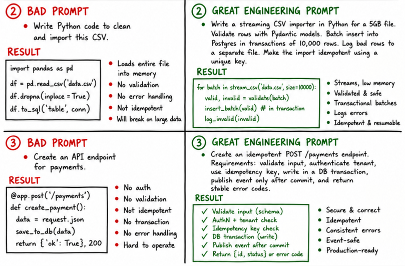 Sloppy prompting in data science and APIs